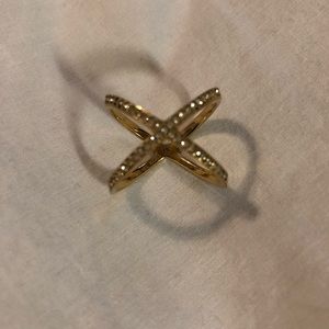 Michael Kors pave x ring, gold